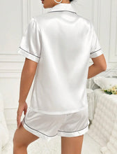 Load image into Gallery viewer, White Silk Halfsleeves with Shorts