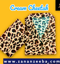 Load image into Gallery viewer, Cream Cheetah Fleece