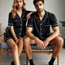 Load image into Gallery viewer, Black Suit Half Sleeves & Short