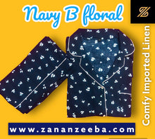 Load image into Gallery viewer, Navy B Floral