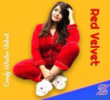 Load image into Gallery viewer, Red Winter Velvet Pj