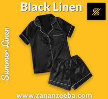 Load image into Gallery viewer, Black Suit Half Sleeves & Short