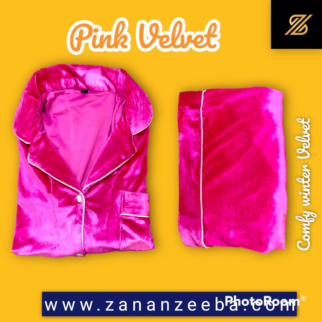 Pink Barbie winter velvet pj