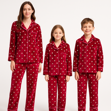 Load image into Gallery viewer, Burgundy Polka winter Velvet
