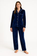 Load image into Gallery viewer, Blue winter velvet PJ

