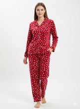 Load image into Gallery viewer, Burgundy Polka winter Velvet
