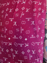 Load image into Gallery viewer, Burgundy branded Unstitched Cloth
